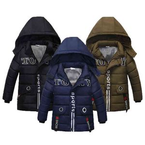 Uzun stil kış sıcak erkek ceket kalın açık açık spor moda kapşonlu dış giyim ceket çocuklar için çocuklar için doğum günü hediyesi j220718