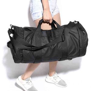 Stor kapacitet resväskor vattentät pvc duffle handväska sport gymnastikväska med skor ficka multi-pocket axelväska 220630