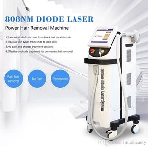 High Power 808nm Diod Laser Fast Hair Removal Beauty Equipment Professional Salong Använd Permanent smärtfri 808 lasermaskin