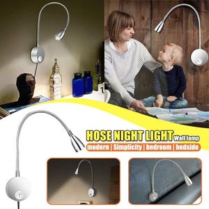 Nachtlichter, Nachttischlampe, Arbeitszimmer, Leselampe, Wandleuchter, LED-Buchleuchten, Spot-Us-Steckerkabel