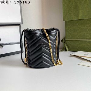 Fashion Marmont bag Love heart Bucket Wave Pattern Satchel Shoulder Chain Handbags Crossbody Purse Leather Classic Style Tote