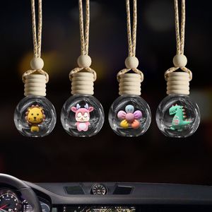 8ml Cartoon Car Air Freshener Perfume Bottle Aromatherapy Fragrance Essential Oil Diffuser Hanging Pendant Auto Ornament