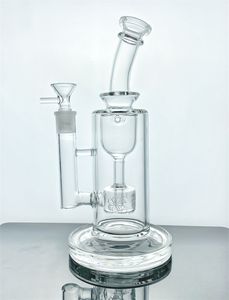 Novo em 2022 Cachimbo de água 9 polegadas Heavy Duty Borosilicato Vidro Torus Incycler Rig Mangueira de água com Seed of Life gravada a laser perc 60mm Diâmetro 14mm Conector GS001 bong