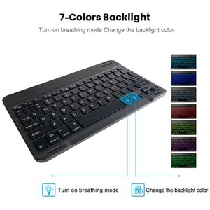 10 Inch With Backlight Rgb Wireless Bluetooth Keyboard And Mouse For Mobile Phone Tablet Computer Notebook Whole219x