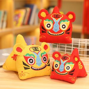 Cartoon Anime Toys Soft Plush Stuffed Dolls for Kids Birthday Christmas Gifts 22cm Chinese style lucky tiger mascot doll