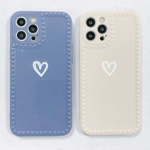 Smidig spegelytans mobiltelefonfodral för iPhone Pro Max X XR mini Xs Plus kärleksfull hjärta bakåt täckning mjuk tpu modeskal