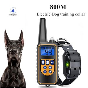 Dog Collar 800m Dog Training Collar Pet Remote Control Waterproof Rechargeable for All Size Vibration Sound 40%off 220812
