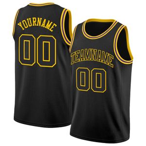 Vintage Uyiuyiuy Jersey Hokeyi Altın Yuvarlak Boyun Rib-Örgü Basketbol Forması