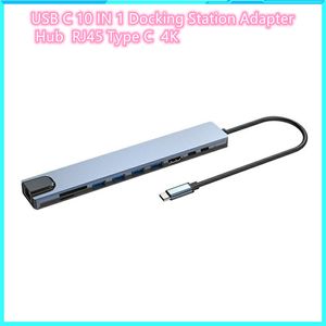 Multi funkcja w Hub kabla stacji dokowania typu C Adapter W PD3 Power RJ45 USB C Transmisja danych K Akcesoria laptopa