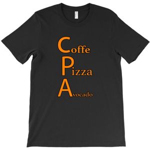 Männer T-Shirts Kaffee Pizza Avocado T-Shirt T-Shirts 2022 Mann Kurzarm Shirts Verkauf Natürliche Baumwolle Jugend Shirt