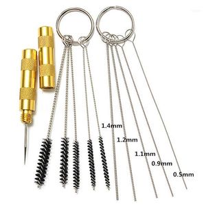 Professionella spraypistoler 11 st/set Airbrush Gun Munstle Cleaning Sat Needle Brush Set Repa Rengöringstillbehör