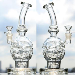 FEB Yumurta Bong Cam Sigara Boruları Duş Başlığı Perc Bongs Recycler Boru