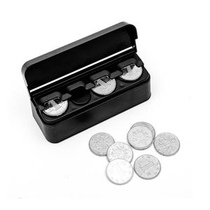 Car Organizer Plastic 1Pcs Coin Container Change Money Storage Box Holder Portable Black