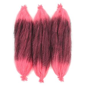 Twist Crochet Hair Extension kinky Spring Twist Hairs Flätning Syntetisk mjuk curl bulk fläta