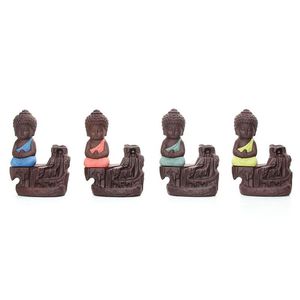 Handmade Ceramic Lotus Backflow Buddhist Incense Fragrance Lamps Ceramics Backflows Incenses Burner Holder Censer Aromatherapy Smoke