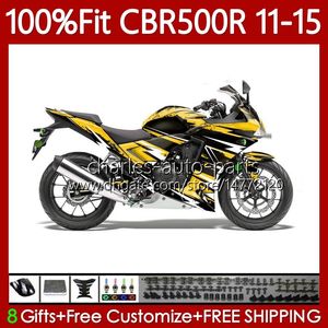 Corpo OEM per HONDA CBR500 CBR 500R 500 Gold Black R CC 500CC 11-15 Carrozzeria 126No.135 CBR-500R CBR500R 11 12 13 2014 2015 CBR500RR 2011 2012 2013 14 15 Carenatura iniezione