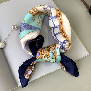 100 natürliche Seide Schal Frauen Design Druck Foulard Hals Haarband Weibliche Kleine Quadratische Schals Frühling Kopftuch Krawatte