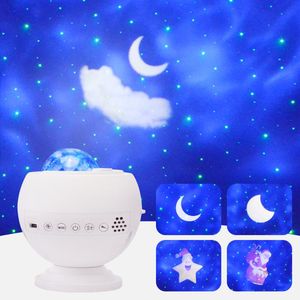 Night Lights Colorful Starry Sky Galaxy Projector Nightlight Changeable Pattern Bluetooth Planet Lamp White Noise Helps Sleep Christmas Ligh