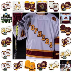 2022 NCAA Frozen Four Championship Maglia da hockey Minnesota Golden Gophers personalizzata 26 Ella Huber 27 Savannah Norcross 31 Skylar Vetter 33 Makayla Pahl 35 Lauren Bench