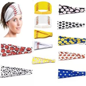 Novo!! Newbaseball Sports Banda da cabeça Mulheres Men time de futebol de softball Bandas de cabelo Sweat Head Bands