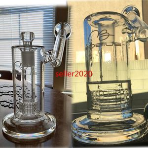 7.5inchs Mobius Glass water Bongs Smoke Pipe Hookahs Beaker base Dab Rigs Bubbler Recycler Oil Rigs With 18mm Bowl