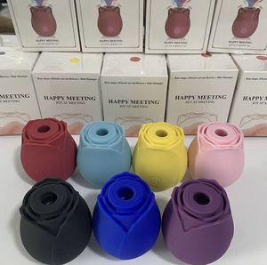 Rose Shape Vibrators Vagina Sucking Vibrator Nipple Oral Licking Clitoris Stimulation Sex Toys for Women