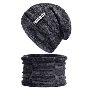Cappelli di berretto invernale Scarfagne Set Caldo Castino a maglia Calza più calda con pile spessa foderata e per uomini donne 220513