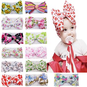 Capelli appena nati Grande fiocco Copricapo Copricapo per bambini Fascia selvaggia Fascia elastica Neonate Archi infantili Turbante YF0047