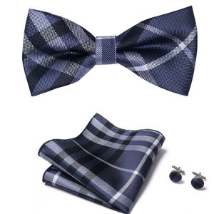 Bow Ties Factory Sale High Grade Silk Tie Handkerchief Pocket Squares Cufflink Set Paisley Orange Clothing AccessoriesBow