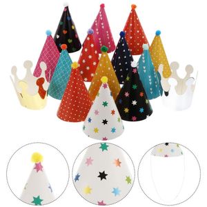 Odzież dla psów 22PCS Pet Puppy Birthday Party Caps Wakacyjny kostium Akcesoria 238z