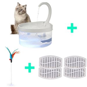 Haustierwasser-Brunnen-Schwan-Hals-Formkatze-Dispenser verhindern trockene Burn-Trinken 2L mit LED-Lichtvogel-Dog-Drink-Schüssel 220323