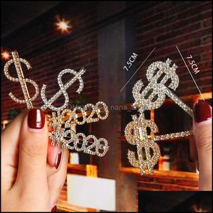 Wholesale different hair clips resale online - Hair Clips Barrettes Jewelry Crystal Rhinestone Letter Different Letters Girl Hairpins Diamond Words Fashion Bangs Clip Woman Accession