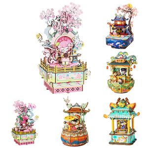 Rolife DIY 3D Puzzles Antiquity Wooden Exit Puzzle Game Assembly Music Box Toy Toys for Kids Adult Christmas Gifts