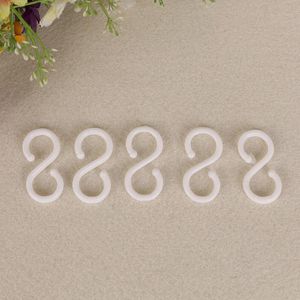 Hooks & Rails 100pcs Shaped Hanging White Plastic Mini Towel Utensils Spoon Racks Hangers For BathroomHooks