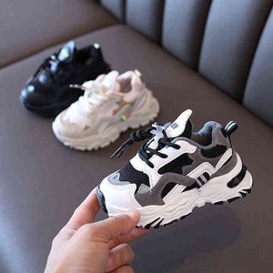 Lightweight Toddler Sneakers Kids 2022 Nyligen släppt båge Support Chunky Sneakers för flickor Little Boys Running Shoes E12251 G220527