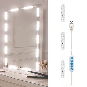 LED Makeup Light Kit Touch Dimable Mirror Lampor Vanity Lighting Lights For Wall toalett Bord Badrum