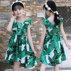 INS Girls lascia abiti stampati Summer Children Falbala Trumpet Dress Kids Kids Princess Clothing A6738229D