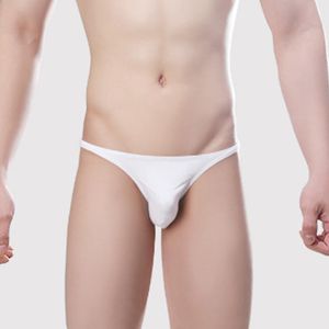 Underpants Men Briefs respiráveis ​​macios sexy de cor sólida biquíni bulge bolsa tanga wicking u convexo grande escroto calcinha gay knickerpants