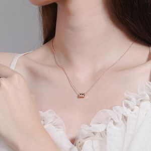 Hänge halsband Utimtree Simple Geometric Pendants for Women Silver Rose Gold Chain Necklace Minimalist Choker Lucky Jewelrypendant