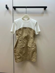 Milan Runway dresses 2022 Summer Autumn O Neck Short Sleeve Women's Designer Dress Brand Same Style Sundress 0530-20