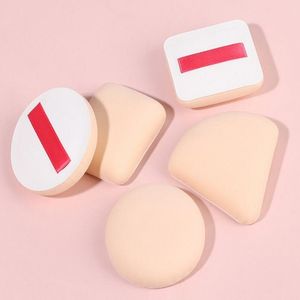 Marshmallow okrągły trójkąt aksamitny proszek kosmetyczny mini gąbka urody większa w mokrej podkładu narzędzia do makijażu