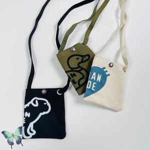 Herren-T-Shirts MADE Messenger Bag Dog Duck Print Canvas Tote Lässiges T-ShirtHerren