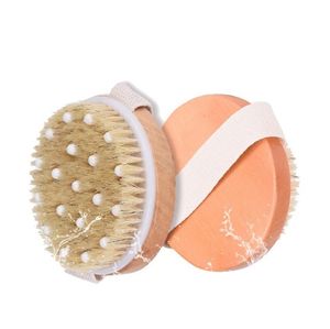 Brexhes Bathes Skin Dry Body Bristle Natural Bristle com massagem Pincéis de chuveiro de banho de madeira Spa Body-Brush sem alça SN4572