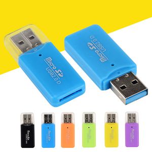 Speicherkartenleser USB 2.0 Micro SD TF Flash Mini tragbarer Kunststoffadapter mit hoher Qualität für Laptop SH Mobile Konverter