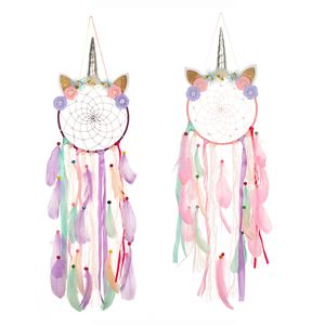 Unicorn Dream Catcher Coremer Decor для девочек детские детские стены на стену крюк детские комната Dreamcatcher