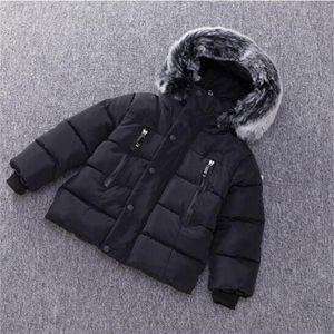 Winter Children Jackets Kids Camouflage Down Hooded Fur Coat Outwear for Toddle Boys Girls Winter Snowsuit Outfits229o