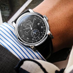 Wristwatches Wristwatch For Men Date Week Day Night Display Multifunction Mechanical Automatic WatchWristwatches