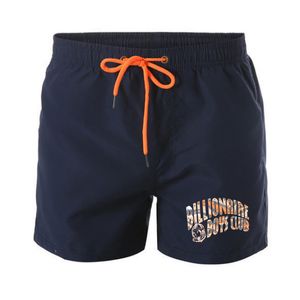 Shorts masculinos estampados de marca, estilo respirável, shorts esportivos de corrida para verão casual, elástico, bilionário, secagem rápida, maiô