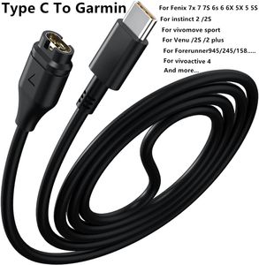 USB C Type C Зарядное кабель для Garmin Fenix ​​7 7S 7x 6 6S 6x Pro 5S 5x Vivoactive 3 4S 935 945 245 Venu 2 TACTIX 7 Инстинкт 2S Enduro Charger Plug