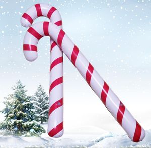Inflatable Christmas Canes Classic Lightweight Hanging Decoration Lollipop Balloon Xmas Party Balloons Ornaments Adornment Gift 88cm/35inch SN4045
